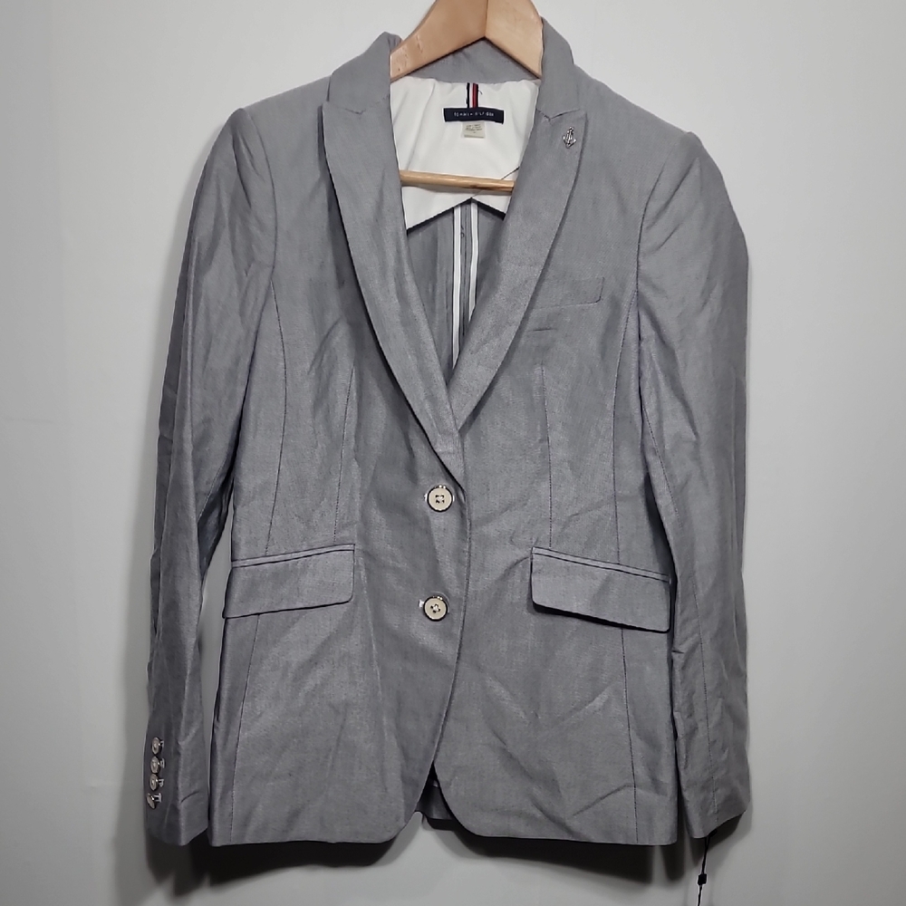 Tommy Hilfiger White and Navy Blazer